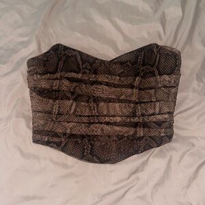NWOT Zara Snake Print Corset (S)